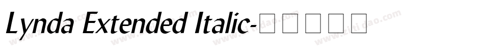 Lynda Extended Italic字体转换